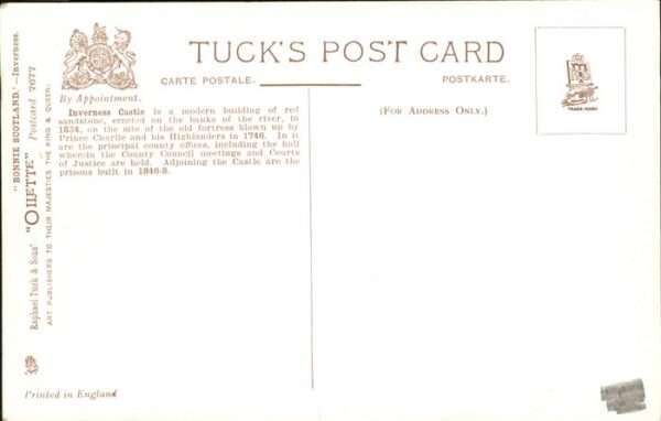 Inverness Nairn Inverness Castle
Oilette Postcard 7677 – Bild 2