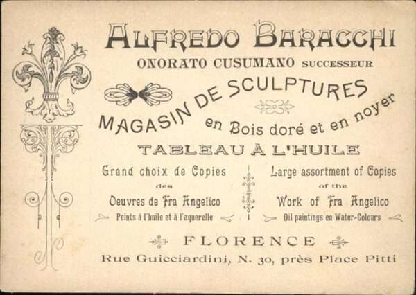 Firenze Florenz Magasin de Sculptures Alfredo Baracchi
