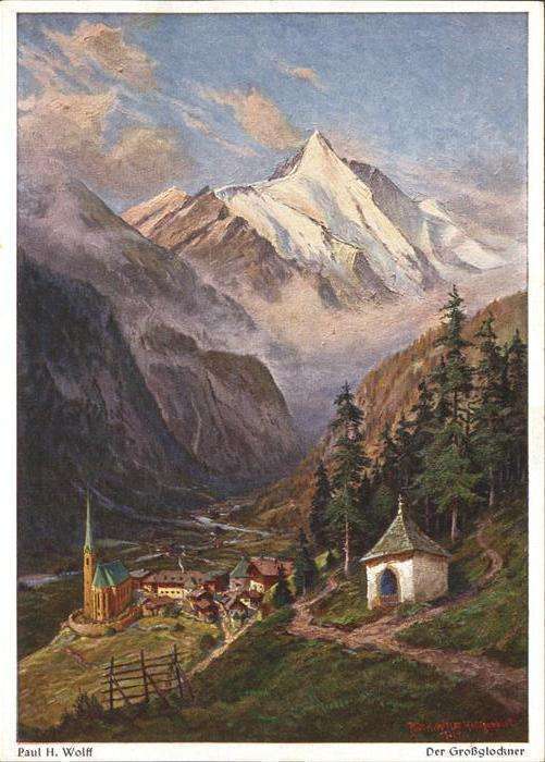 Grossglockner Künstlerkarte Paul H. Wolff