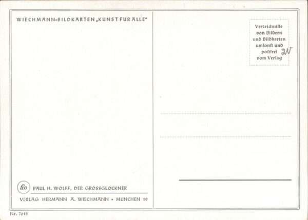 Grossglockner Künstlerkarte Paul H. Wolff – Bild 2