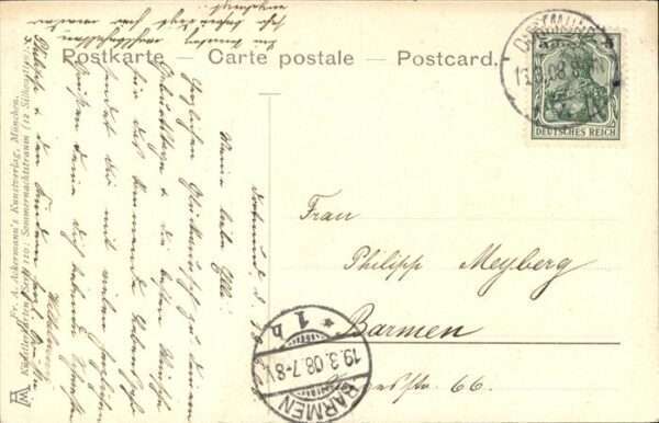 Kuenstlerkarte Paul Konewka Puck und Elfe – Bild 2