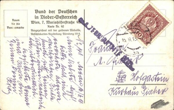 Kuenstlerkarte E Kutzler Nr 92 – Bild 2