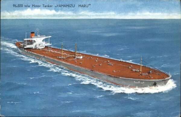 Motorboote Tanker Yamamizu Maru Fliegeraufnahme