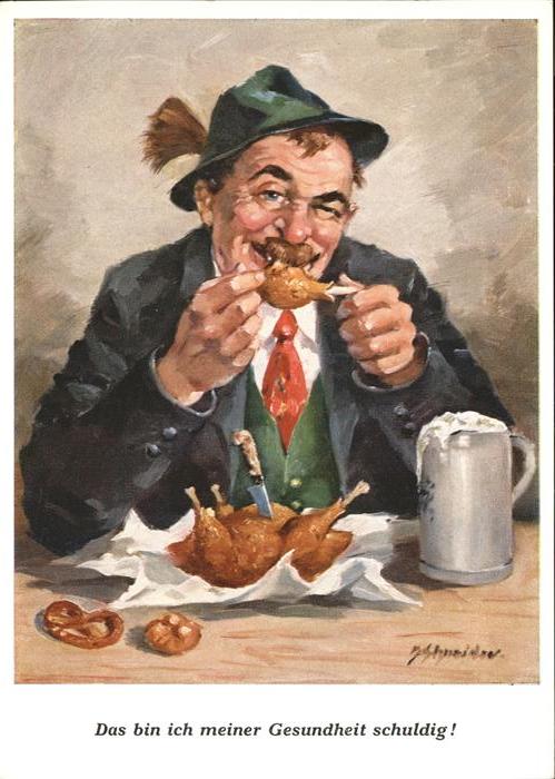 Bier Hähnchen Essen