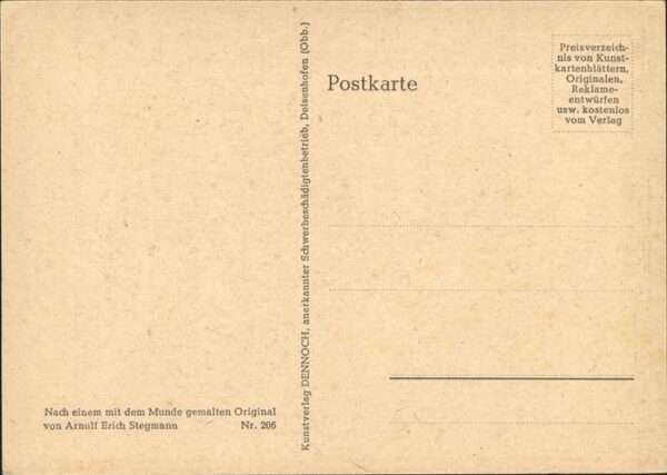 Kuenstlerkarte Arnulf Enten Mädchen – Bild 2