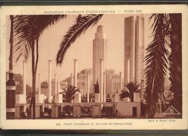 Exposition Coloniale Paris 1931 Porte Honneur