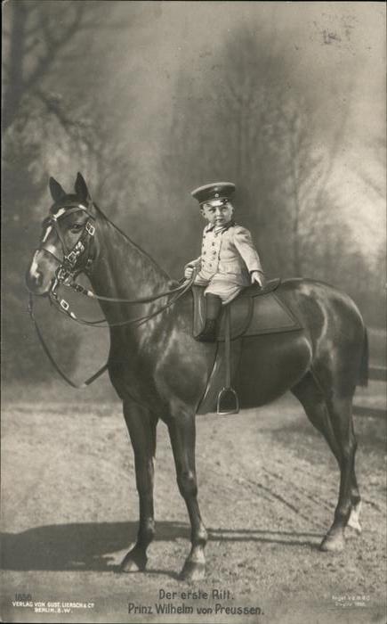 Persoenlichkeiten Prinz Wilhelm erster Ritt Pferd
