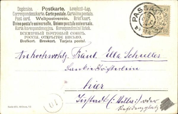 Kuenstlerkarte Anton Hoffmann Kanonen Pickelhelm – Bild 2