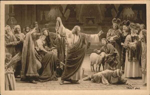 Passionsspiele Oberammergau Vertreibung der Händler Nr 58