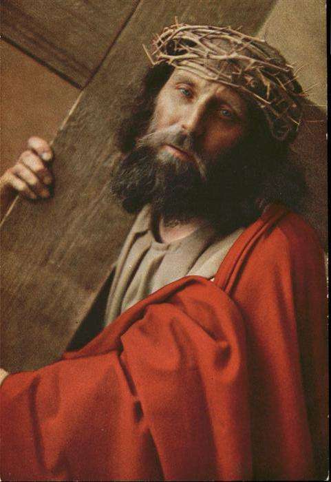 Passionsspiele Oberammergau Jesus Kreuztragend No 7