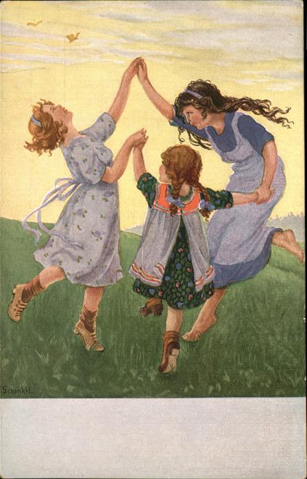 Kuenstlerkarte Franziska Schenkel Frühlingsabend Serie