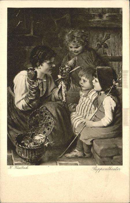 Kuenstlerkarte H Kaulbach Puppentheater