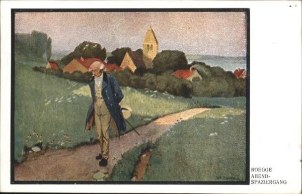 Kuenstlerkarte Roegge Abendspaziergang