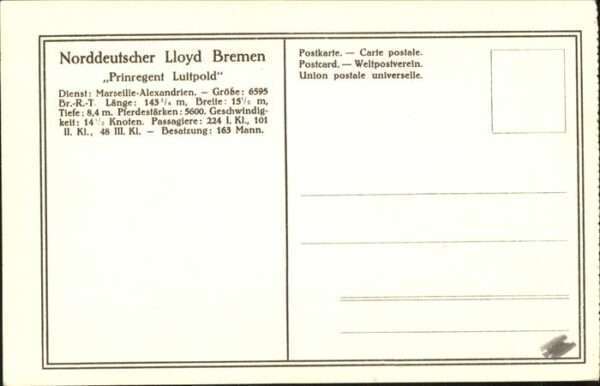 Dampfer Oceanliner Prinz Regent Luitpold – Bild 2