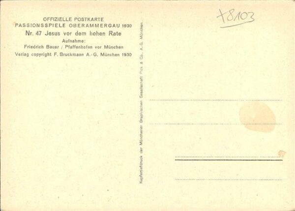 Passionsspiele Oberammergau Jesus vor dem Hohen Rate Nr 47 – Bild 2