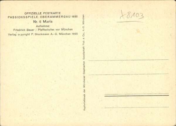 Passionsspiele Oberammergau Maria Rutz Anna Nr 6 – Bild 2
