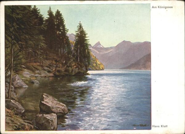 Kuenstlerkarte Hans Klatt Königssee