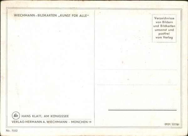 Kuenstlerkarte Hans Klatt Königssee – Bild 2