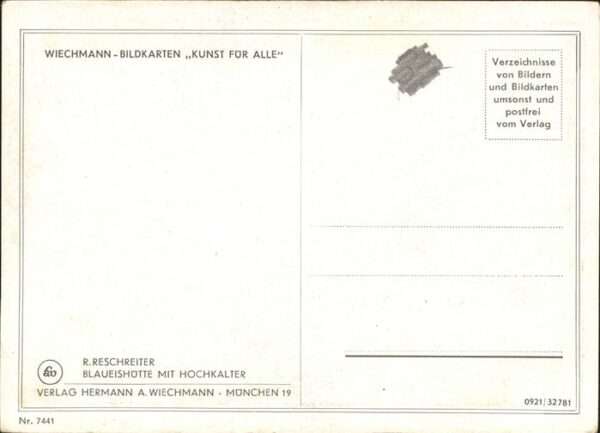 Kuenstlerkarte R Reschreiter Blaueishütte Hochkalter – Bild 2