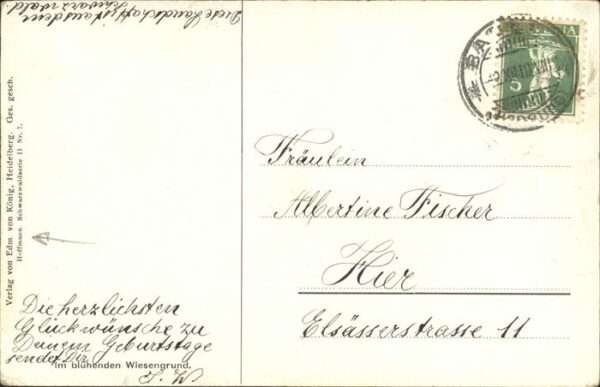 Kuenstlerkarte H Hoffmann Ziegen Schwarzwaldserie II N – Bild 2