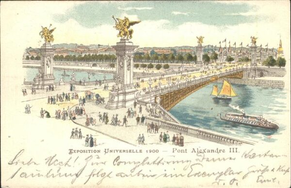 Exposition Universelle Paris 1900 Pont Alexandre III Schiff