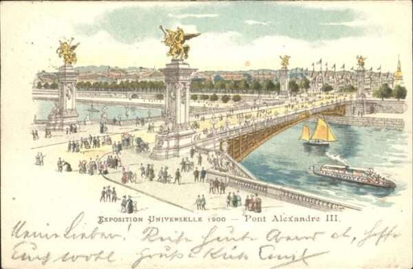 Exposition Universelle Paris 1900 Pont Alexandre III Schiff