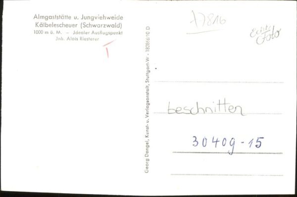 Schwarzwald Almgaststätte Kälbelescheuer – Bild 2