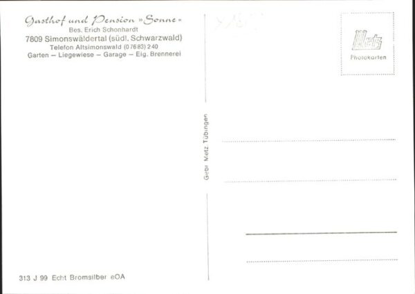 Simonswald Gasthof Sonne – Bild 2