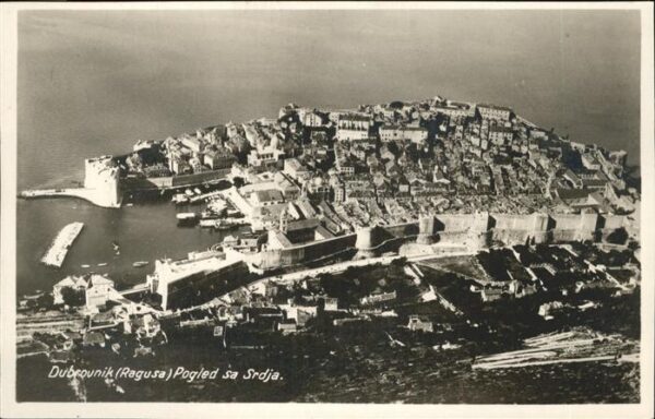 Dubrovnik Ragusa Pogled sa Srdja Flugaufnahme