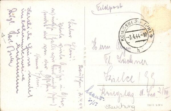 Rauschen Ostseebad Ostseebad Schlängelweg, Feldpost – Bild 2
