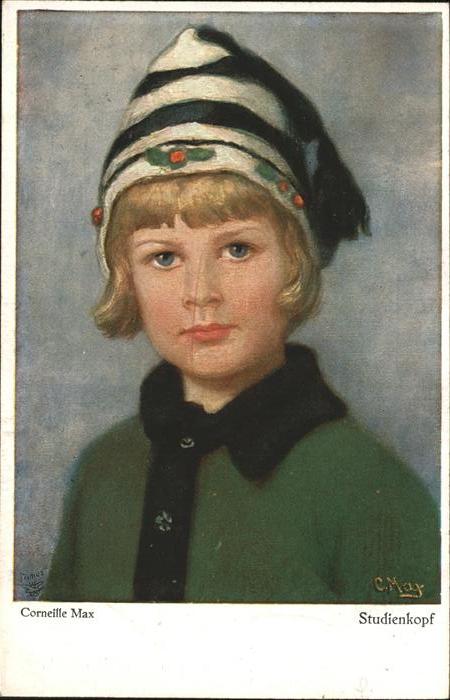 Kuenstlerkarte Corneille Max Studienkopf