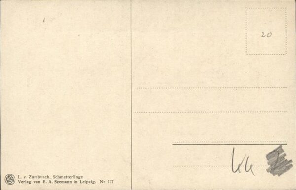 Kuenstlerkarte L v Zumbusch Schmetterling – Bild 2