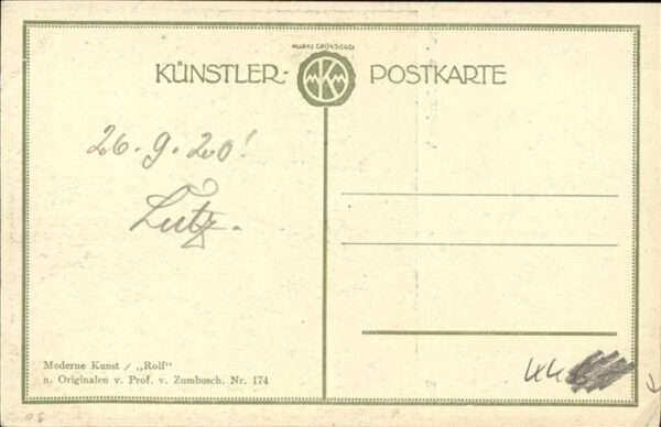 Kuenstlerkarte Zumbusch Rolf Küken Nr 174 – Bild 2