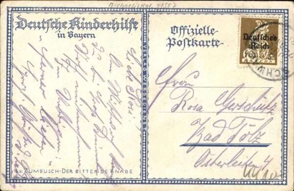 Kuenstlerkarte Zumbusch der bittende Knabe – Bild 2