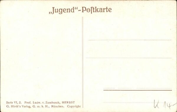 Kuenstlerkarte Zumbusch Herbst Serie VI 2 – Bild 2