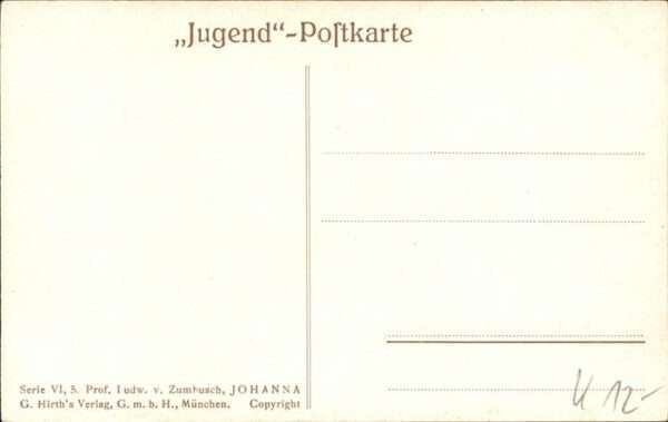 Kuenstlerkarte Zumbusch Johanna Serie VI 5 – Bild 2