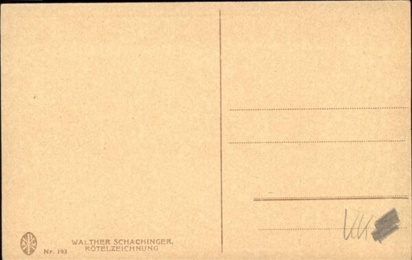 Kuenstlerkarte Walther Schachinger Nr 193 – Bild 2