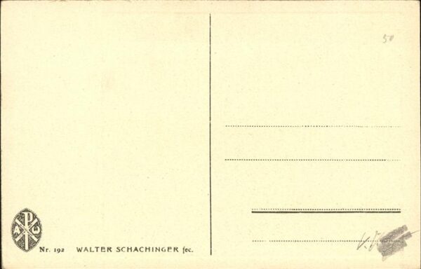 Kuenstlerkarte Walther Schachinger Nr 192 – Bild 2