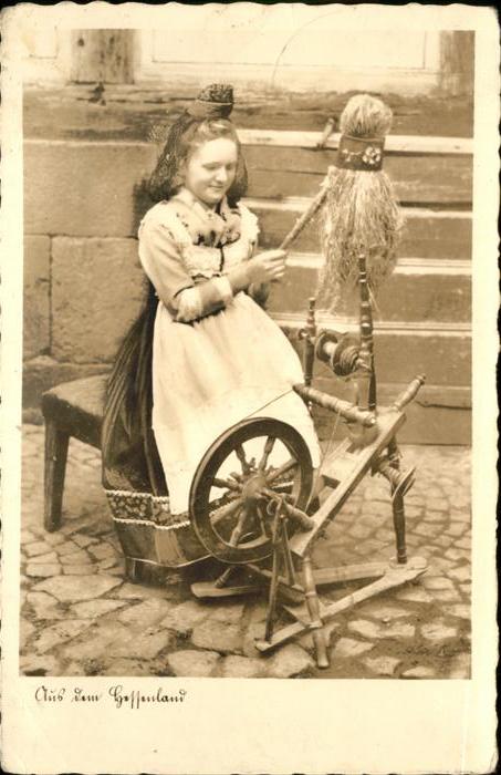 Spinnen Handwerk Hessenmädchen