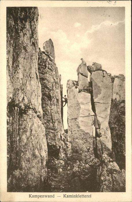 Bergsteigen Klettern Kampenwand Kaminkletterei
