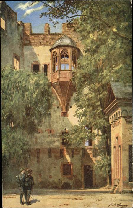 Hoffmann Heinrich Schloss Heidelberg Erker Bibliotheksbau