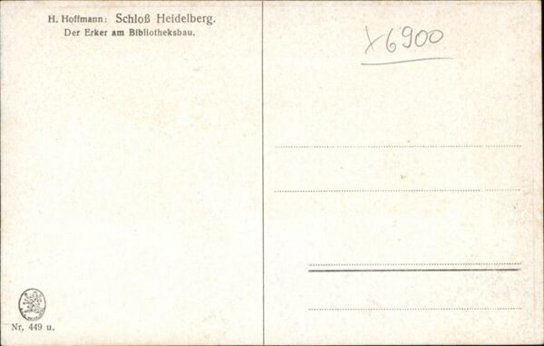 Hoffmann Heinrich Schloss Heidelberg Erker Bibliotheksbau – Bild 2