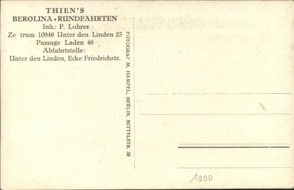 Autobus Omnibus Thiens Berolina Rundfahrten – Bild 2