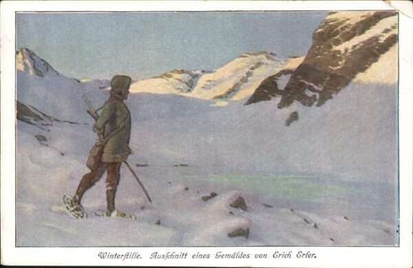Kuenstlerkarte Erich Erler Winterstille