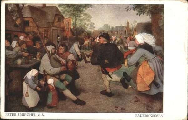 Kuenstlerkarte Peter Brueghel Bauernkirmes