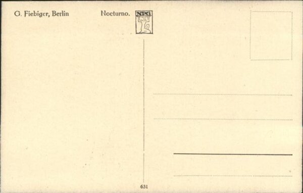 Kuenstlerkarte G Fiebiger Nocturno – Bild 2