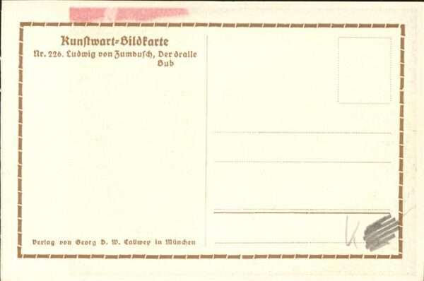 Kuenstlerkarte Ludwig von Zumbusch Der dralle Bub – Bild 2