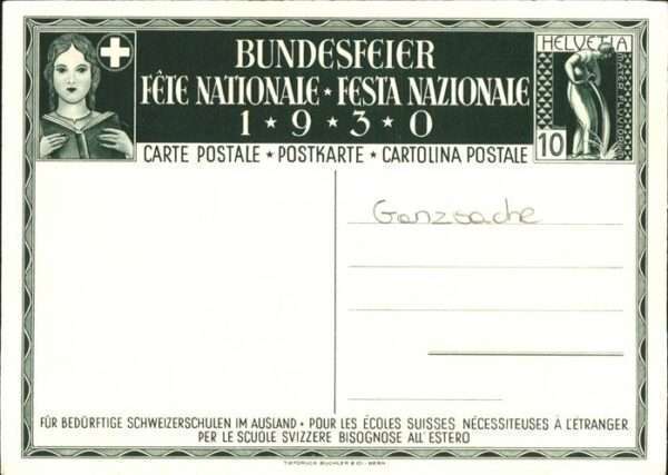 Bundesfeier Schweiz Ganzsache – Bild 2