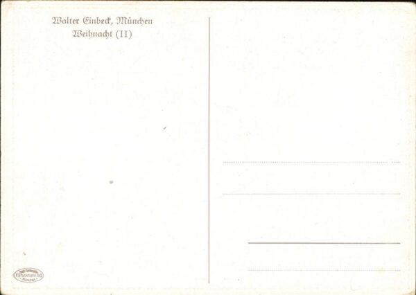 Kuenstlerkarte Walter Einbeck Weihnachten – Bild 2