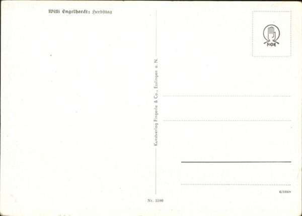 Kuenstlerkarte Willi Engelhardt Herbsttag – Bild 2